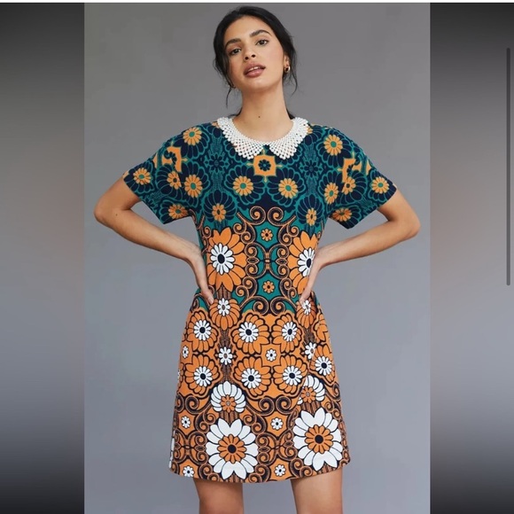 Nwt Maeve Floral Shift Mini Dress - Picture 1 of 13